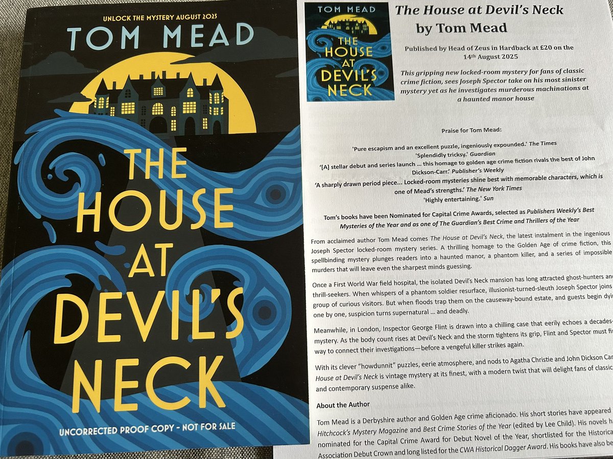 Jan_is_reading (@jan_is_reading) on Twitter photo 📚 BOOK POST 📚
So excited to have received a proof copy of The House At Devil’s Neck by <a href="/TomMeadAuthor/">Tom Mead</a> due out 14 August from <a href="/HoZ_Books/">Head of Zeus</a>
I’m a big fan of Tom’s books and I can’t wait to read and review this one on the upcoming blog tour 😍 <a href="/soph_ransompr/">Sophie Ransom</a> <a href="/eleanor_tarling/">Eleanor Tarling</a> 📚 BOOK POST 📚
So excited to have received a proof copy of The House At Devil’s Neck by <a href="/TomMeadAuthor/">Tom Mead</a> due out 14 August from <a href="/HoZ_Books/">Head of Zeus</a>
I’m a big fan of Tom’s books and I can’t wait to read and review this one on the upcoming blog tour 😍 <a href="/soph_ransompr/">Sophie Ransom</a> <a href="/eleanor_tarling/">Eleanor Tarling</a>