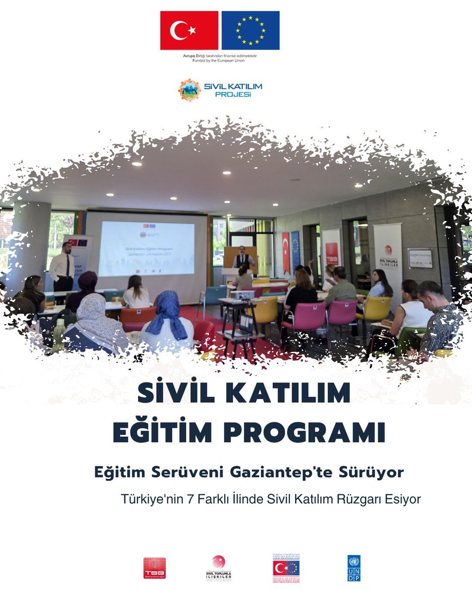 SivilKatilim's tweet photo. 🎯 Demokratik Yerel Yönetişim için Gaziantep’teyiz!
Sivil katılımın gücü, belediye personeli ve görev gücü üyeleriyle keşfediliyor! 💬🧭

📚 7 ilde süren Sivil Katılım Eğitim Programı
🤝 Katılımcı demokrasiyi yerelden güçlendirmek için buradayız!

#Gaziantep #SivilKatılım https://t.co/bl4Ter9hCv