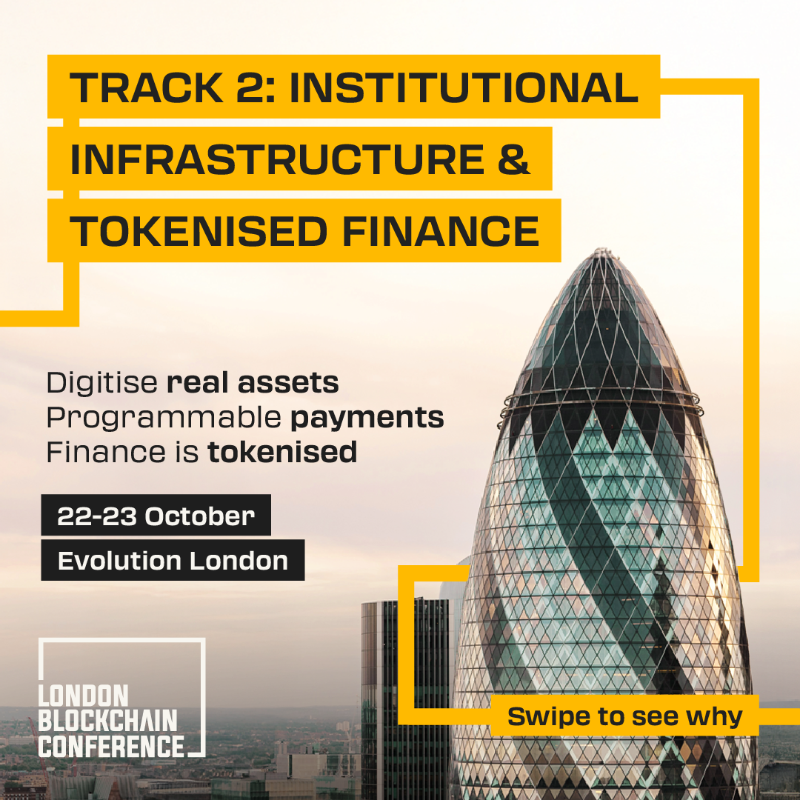 LDN_Blockchain's tweet photo. 6 out of 10 corporations are already building their #blockchain strategies. How much trapped value are you willing to leave on the table?​

Track 2 shows you exactly how #financial players are rebuilding the rails - and why you can't afford to watch from the sidelines.
