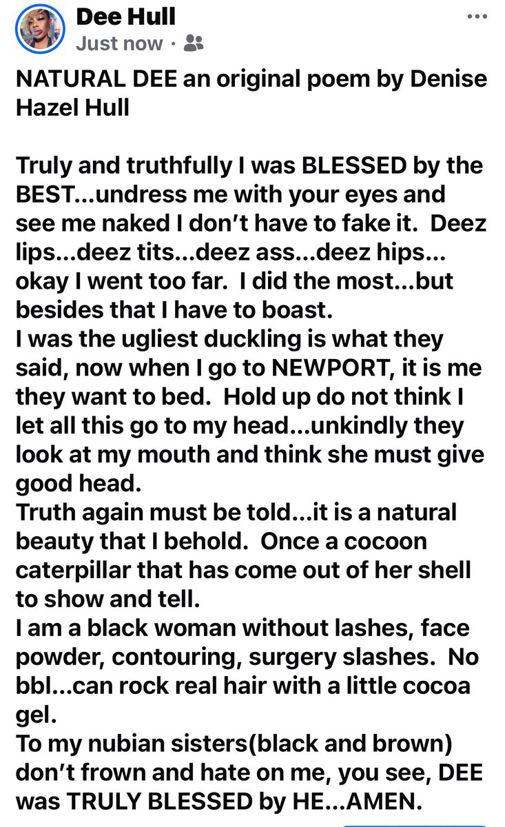DeezNatLips's tweet photo. #artist #poetry #poems #raw #poet #blessed #NaturalBeauty #newport #writer #writerscommunity #twitter https://t.co/R7PJMOimVU