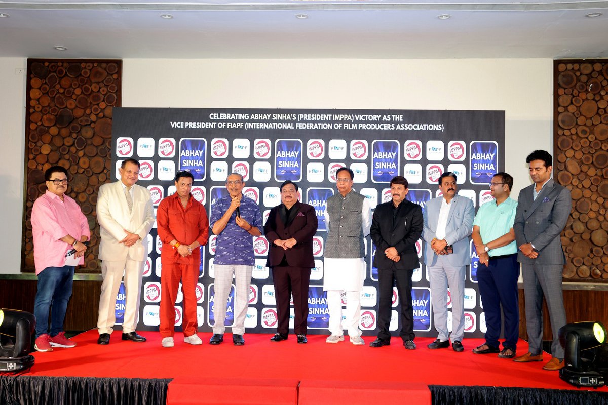 Stalwarts from the film industry came together to celebrtate and Congratulate Shri Abhay Sinha President IMPPA for being unanimously elected as the Vice President of FIAPF (International Federation of Film Producer’s Associations