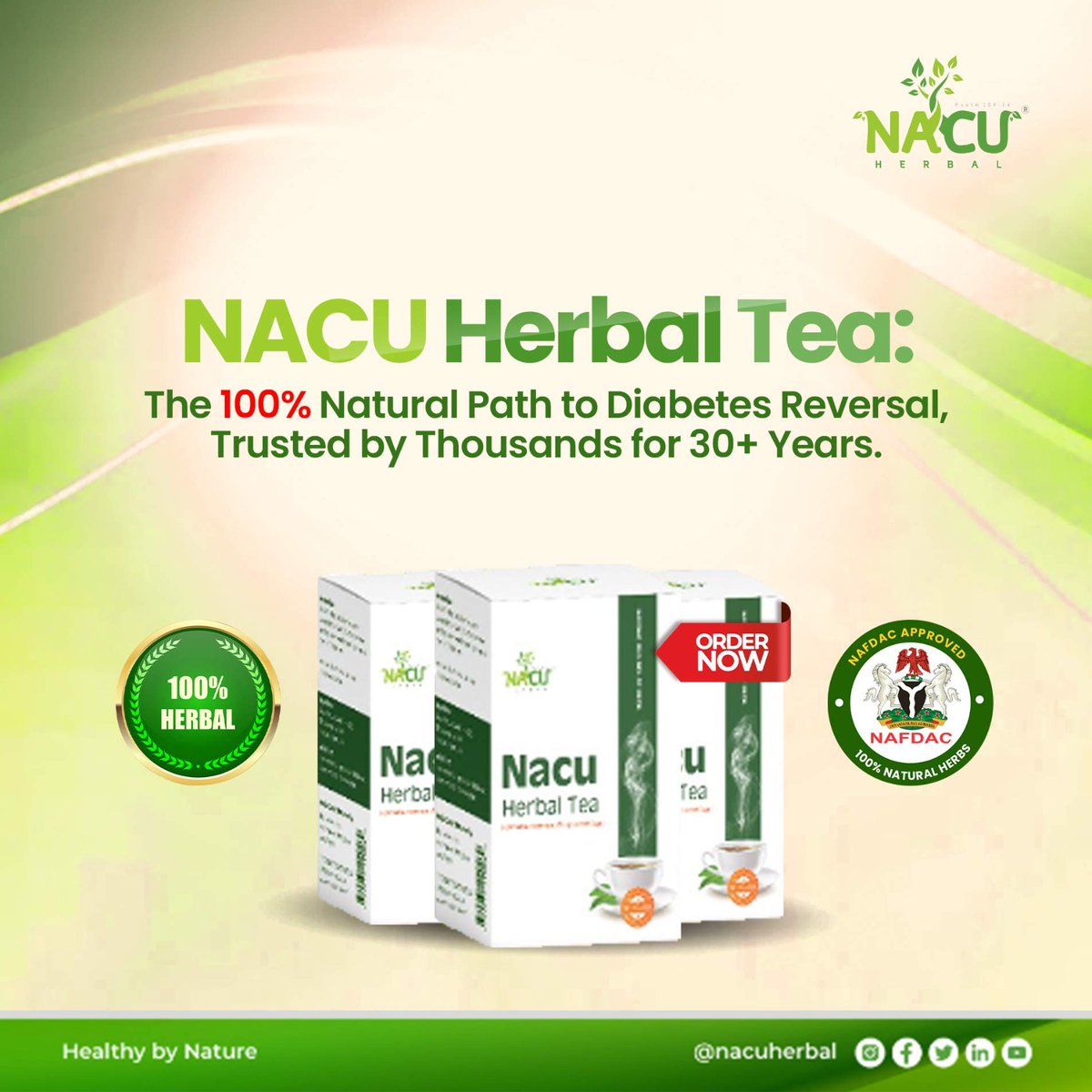 Nacuherbal1's tweet image. 🍵 Trusted for 30+ years, NACU Herbal Tea supports healthy blood sugar—100% natural, no chemicals.

🎉 June Promo: Enjoy 12% OFF all month!
DM or WhatsApp 07085880796 to order.

#NACUHerbalTea #DiabetesSupport #JunePromo #NaturalHealing #HealthyLiving