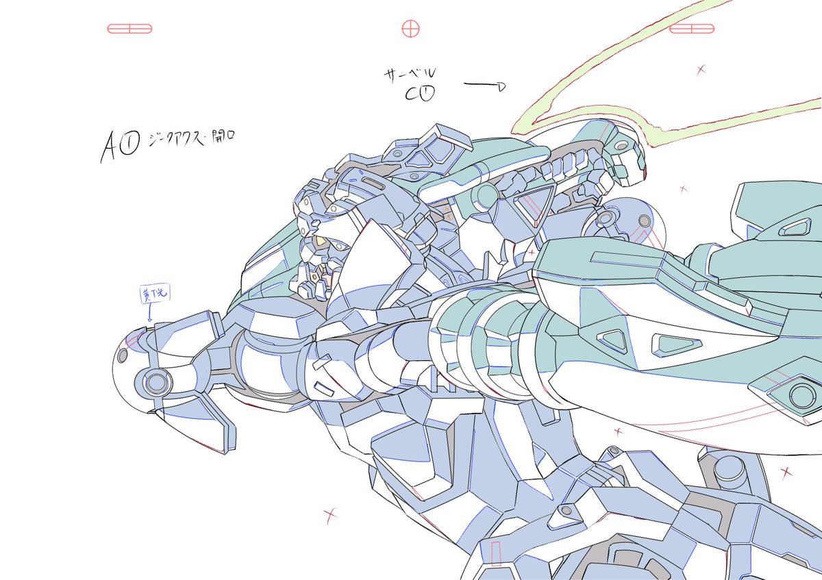 geasa90's tweet image. ジークアクス最終話、ご視聴ありがとうございました！
参加出来て幸せでした！
画像は最終話の原画です(掲載許可頂きました)
#GQuuuuuuX #ジークアクス