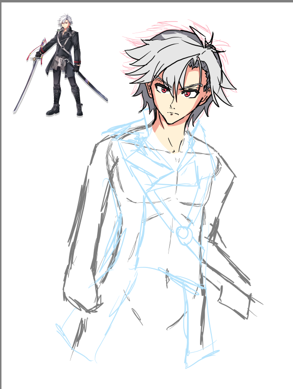 Gonna try and start some fanart. At first i thought the colors I picked from the render were bad but they actually pop very nicely with the lines. Maybe I need to use warmer tones when shading my stuff???