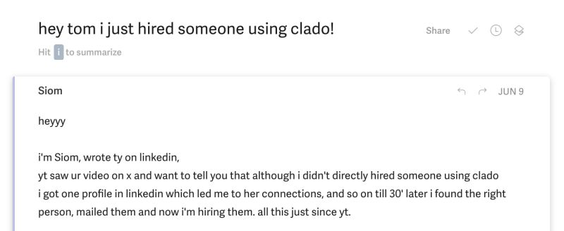 clado just helped someone get hired :)))

clado [dot] ai