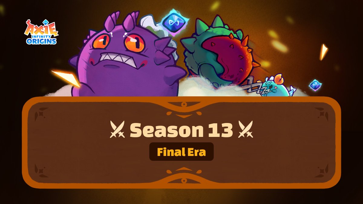 Axie Infinity (@axieinfinity) on Twitter photo The Origins S13 Final Era is LIVE!
Last chance to qualify for the Elite 8 ⚔️
🏆 24K AXS on the line
✅ Stack points with Axie Check-In feature
👑 Congrats to Mystic Era winner <a href="/hs_enrico/">Enrico.ron</a>!
Full announcement 👇
📜 : blog.axieinfinity.com/p/the-origins-… The Origins S13 Final Era is LIVE!
Last chance to qualify for the Elite 8 ⚔️
🏆 24K AXS on the line
✅ Stack points with Axie Check-In feature
👑 Congrats to Mystic Era winner <a href="/hs_enrico/">Enrico.ron</a>!
Full announcement 👇
📜 : blog.axieinfinity.com/p/the-origins-…