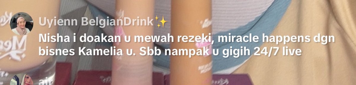 dreamonnisha's tweet photo. Tengah buat live, comment ni buat I sebak. Thank you for the doa. 🩷

Semoga dipermudahkan rezeki &amp; dipermudahkan urusan, merbabe 🤲🏻 https://t.co/FaQhujVGza