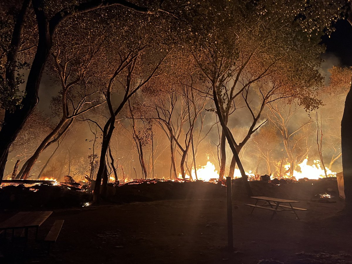 kerncountyfire's tweet image. #FrandyFire #VegetationFire 

Update #1

The rate of fire spread has slowed, but the fire activity remains high, even after dark. Firefighters continue to make progress, working with great intensity to further control its spread at this hour.