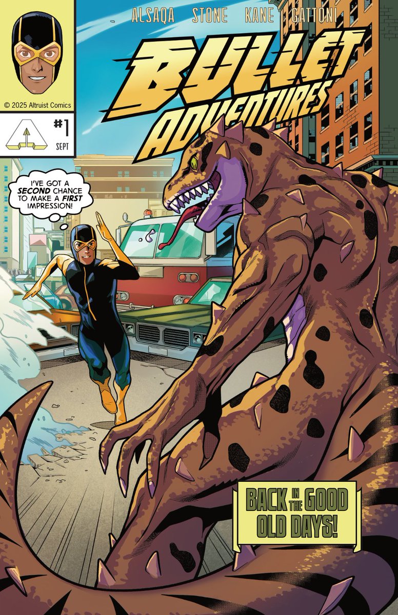 AltruistComics's tweet image. Bullet races into comic shops on September 10!
Don't miss out on the direct market debut of your new favourite speedster. Let your LCS know that you want this book using the order codes:
Cover A-0725MP615
Cover B-0725MP616
Get in on the ground floor of this fun ongoing series!