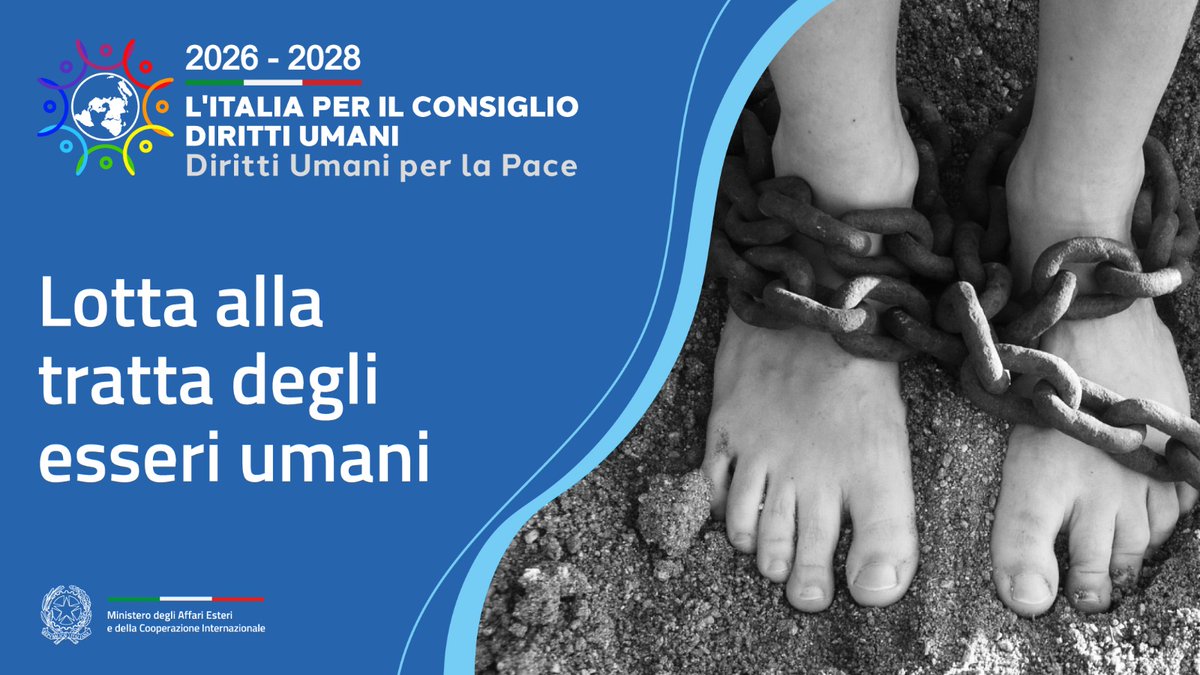 Italy 🇮🇹 at the 🇺🇳 #HumanRights Council will continue to combat human trafficking, a heinous crime that violates people’s fundamental rights and dignity, with particular attention to women and children, including unaccompanied minors.

#ItalyforHumanRights