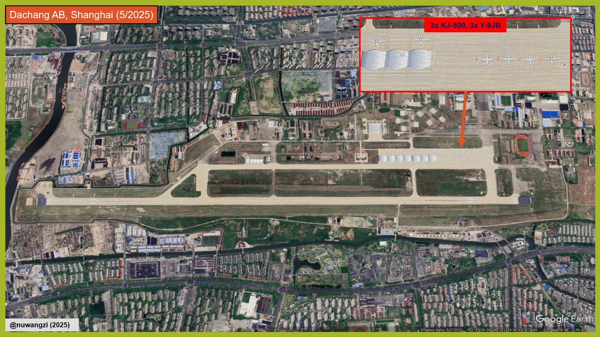 nuwangzi's tweet photo. #Shanghai #PLANAF 

Latest image of Dachang AB shows the recently built shelters https://t.co/BiCFIs7U3f
