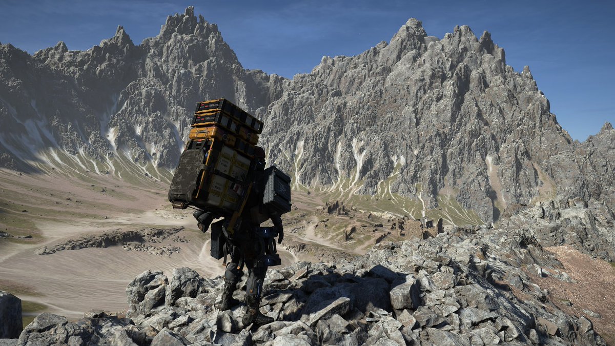 RexButNotLapis's tweet photo. played a solid four hours of death stranding 2 and yeah this is gonna be just as special as the first game if not more. out of this world graphics, banger soundtrack, and a story that already has me emotional. absolute cinema. https://t.co/ZaNpe8NkqM