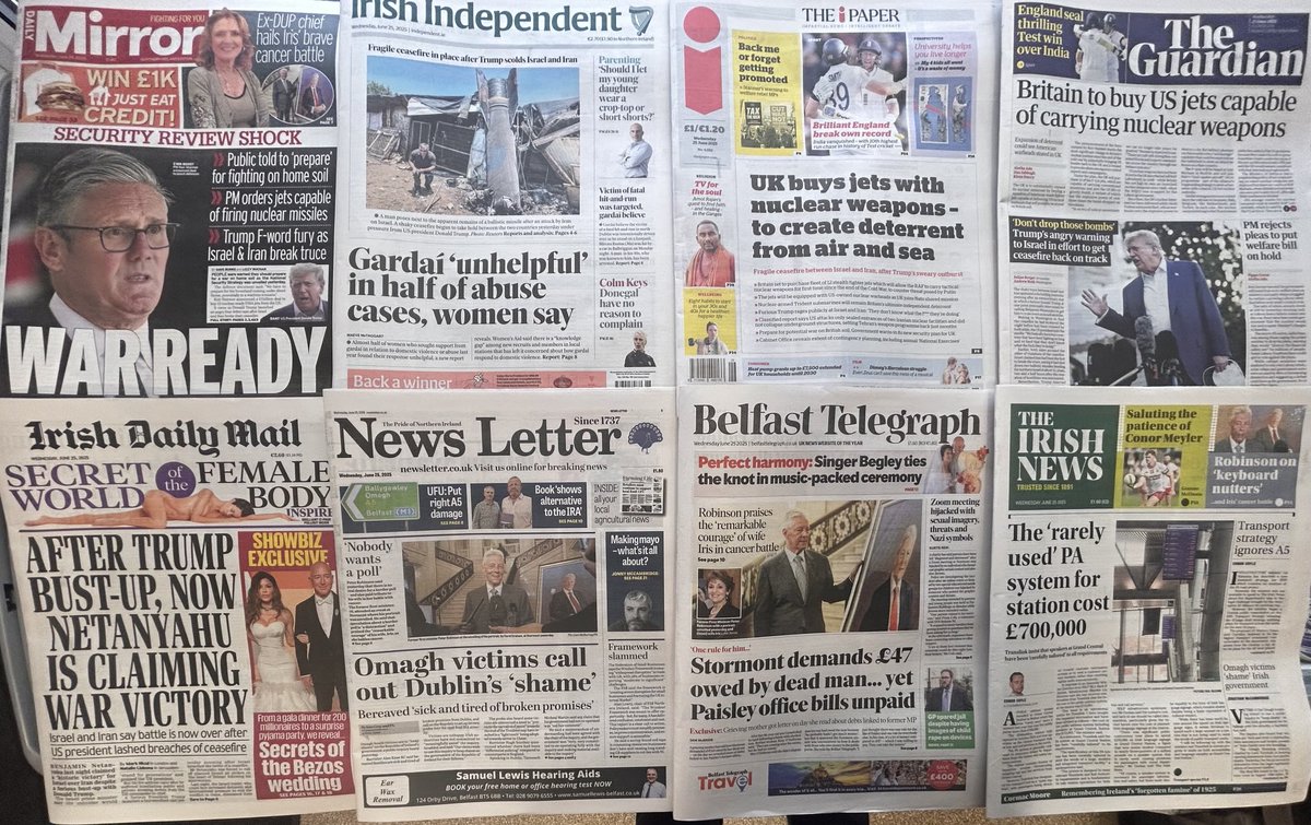 WEDNESDAY 25-6-25 HEADLINES….. #BuyANewspaper