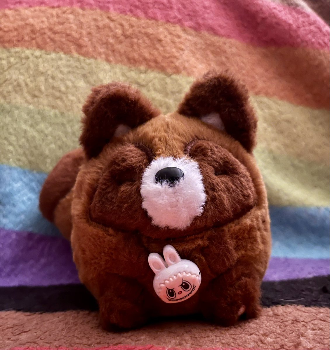jupiter_rizing's tweet photo. I don’t have a Labubu. I don’t need one. I got a #pocketfriend from @anxiety_fox 

I did find this cool bead tho on some adventures I had last week 👀 I think Kuriko is going to keep this little treasure for herself. #anxietyfox #anxietyfoxandfriends @NaomiRomeroArt https://t.co/NwiHjmRCSH