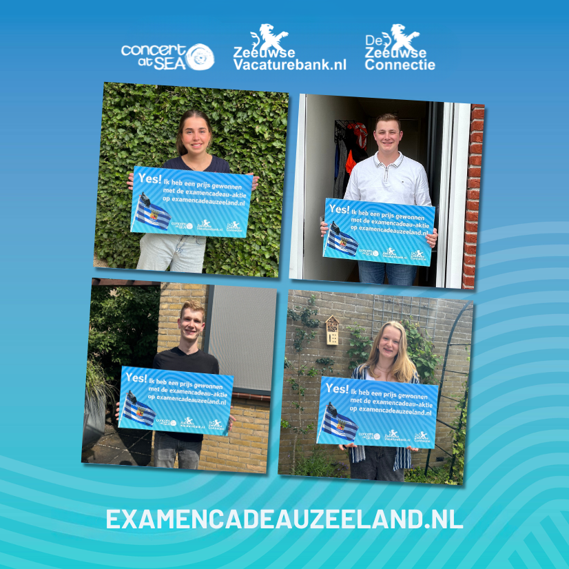 Zeeuwse Connectie (@zeeuwseconnecti) on Twitter photo Gefeliciteerd Willemijn, Gido, Aiden en Yalena!
Met het winnen van 2 van de 8 tickets voor Concert at SEA t.w.v. €186,! Heb jij je al aangemeld voor de Examencadeau-actie van De Zeeuwse Connectie? Claim je cadeau(s) op examencadeauzeeland.nl!
<a href="/ZVacaturebank/">Vacatures in Zeeland | Zeeuwse Vacaturebank</a> <a href="/provzeeland/">Provincie Zeeland</a> Gefeliciteerd Willemijn, Gido, Aiden en Yalena!
Met het winnen van 2 van de 8 tickets voor Concert at SEA t.w.v. €186,! Heb jij je al aangemeld voor de Examencadeau-actie van De Zeeuwse Connectie? Claim je cadeau(s) op examencadeauzeeland.nl!
<a href="/ZVacaturebank/">Vacatures in Zeeland | Zeeuwse Vacaturebank</a> <a href="/provzeeland/">Provincie Zeeland</a>