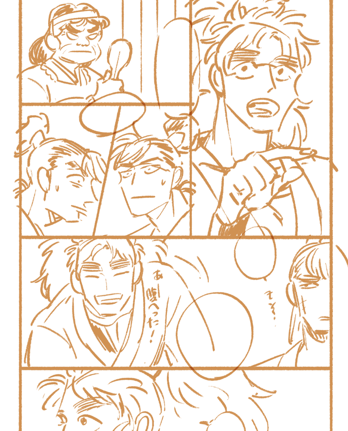 wip 下書きおわった✌
これから50P分のペン入れだぞい!💪 