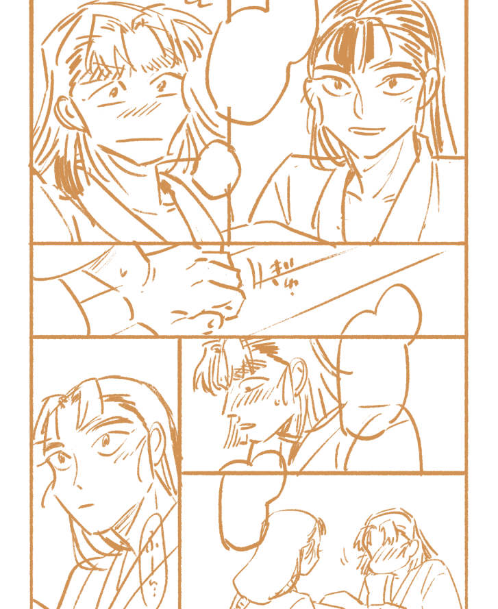 wip 下書きおわった✌
これから50P分のペン入れだぞい!💪 