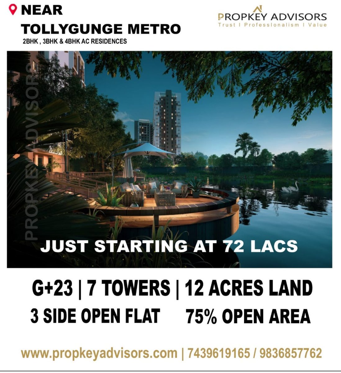Propkeyadvisors's tweet photo. Premium Living Near Tollygunge Metro
Experience luxury and space like never before — just minutes from Tollygunge Metro https://t.co/WiQ2bwZNK9