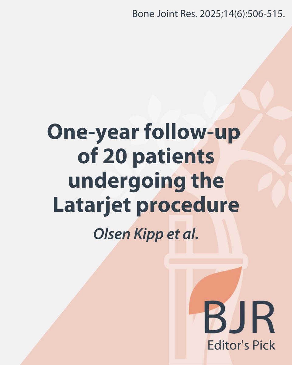 The Latarjet procedure was able to restore the glenohumeral joint kinematics compared to the healthy shoulder.

#BJR #Shoulder #Patients #Surgery

ow.ly/PE5M50WcUIr