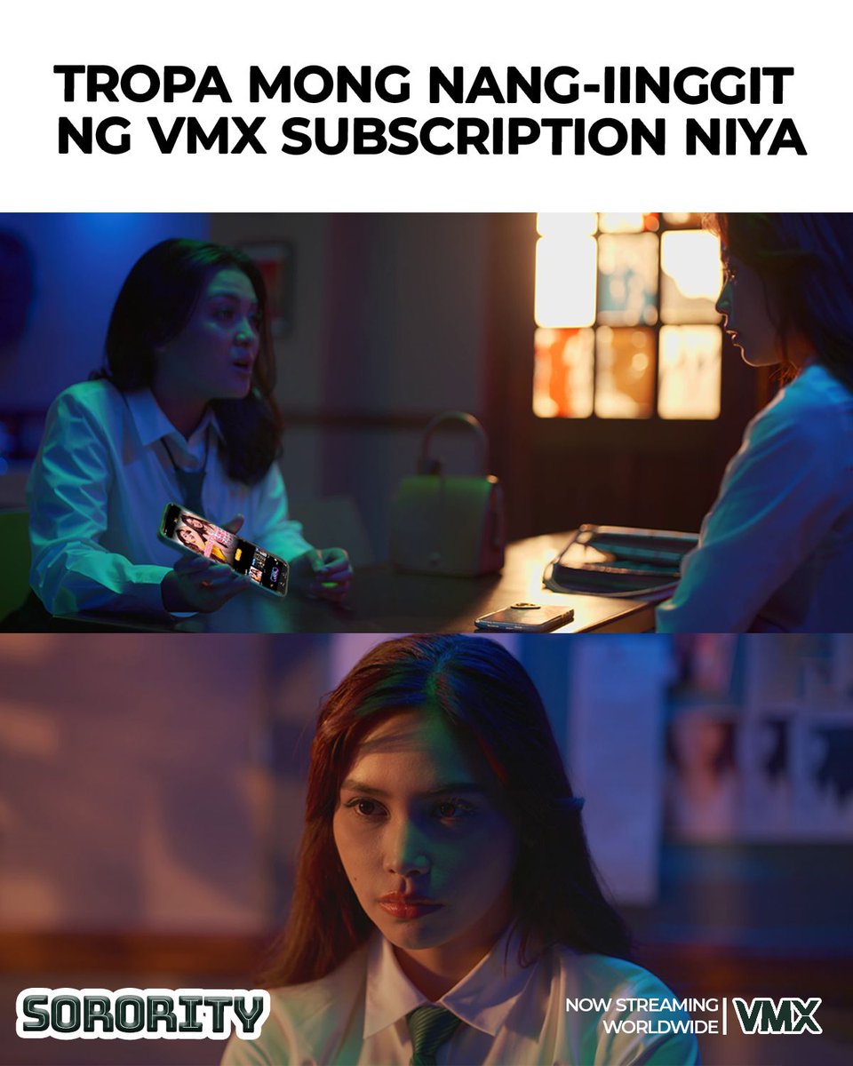 VMXPH's tweet photo. Watch here: https://t.co/q0Iv31mdwQ

Mag-subscribe ka na rin kasi! 😚

Watch the newest VMX original film ‘SORORITY’ starring #AziAcosta and #AppleDy. Directed by Sigrid Polon.

NOW STREAMING EXCLUSIVELY ON VMX! https://t.co/OIfxZtk4A4