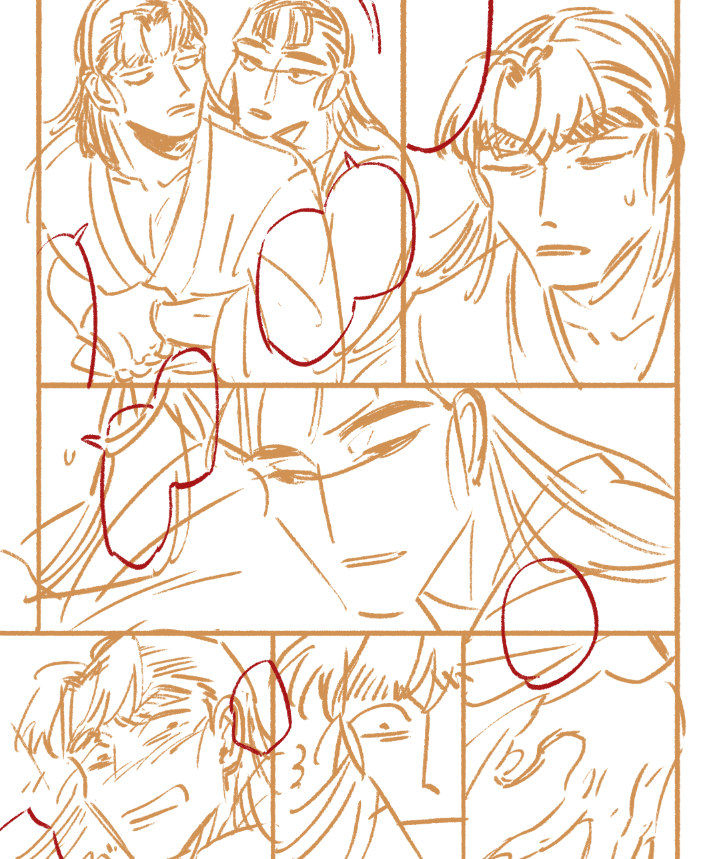 wip 下書きおわった✌
これから50P分のペン入れだぞい!💪 