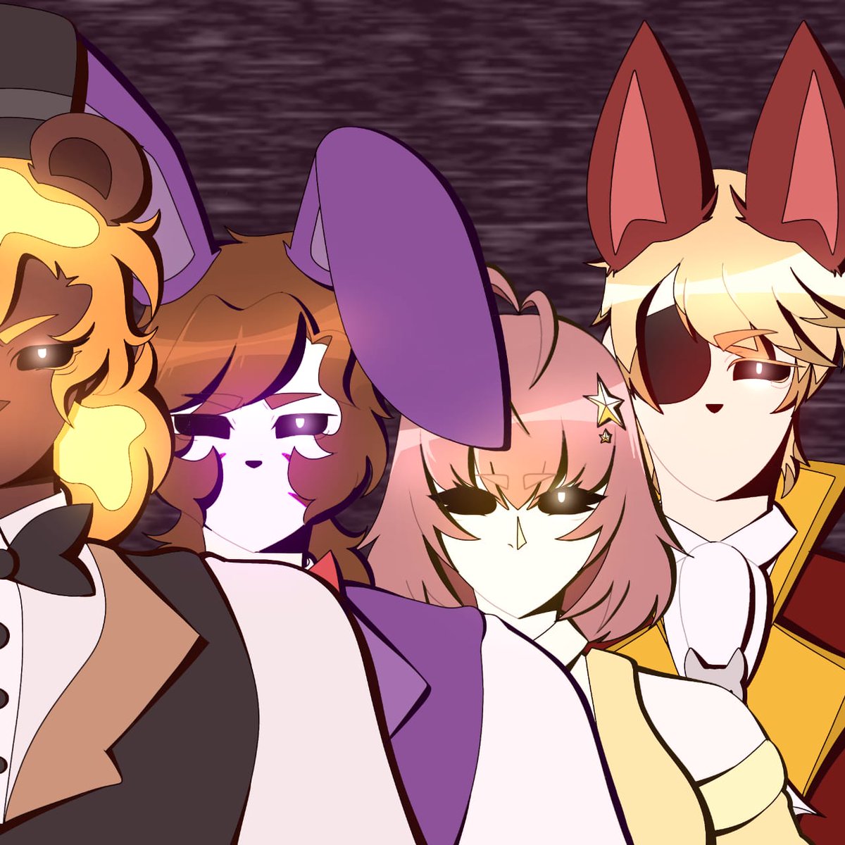 Bluezerisx's tweet image. Por que no juntar 2 buenisimos fandoms🐻? #MinecraftSaga x #Fnaf #Magmaboifanart #Capitangatofanart #pollofritofanart #JustNovaFanart #starvtuberfanart #Minecraftsaga