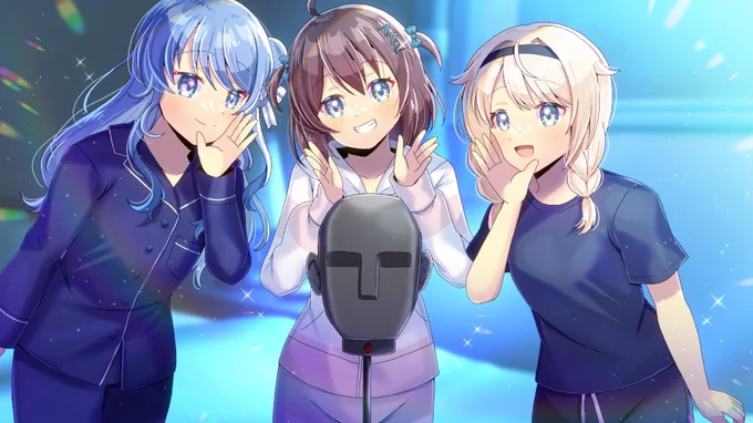 ホロライブの星街すいせいさん、夏色まつりさん、風真いろはさんを描かせて頂きました! リクエスト有難うございます #Skeb #ほしまちぎゃらりー #祭絵 #いろはにも絵を
