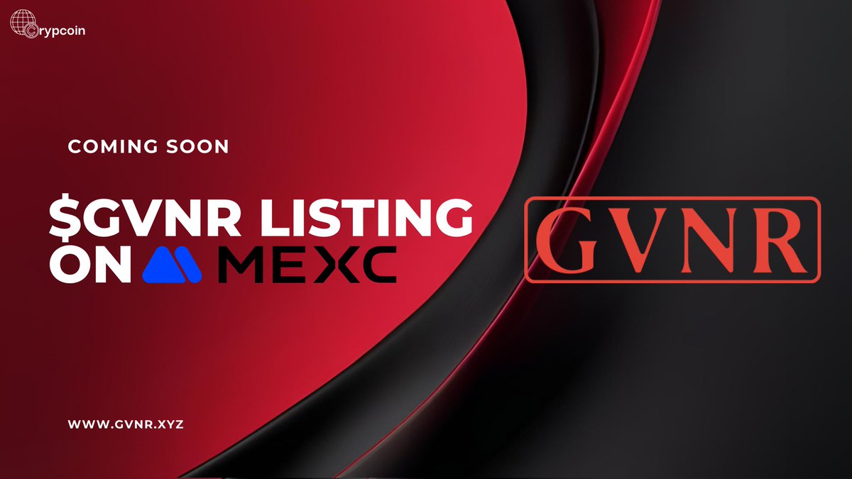 🎉 Big news for $GVNR holders! 

You can now trade Governor DAO on <a href="/MEXC_Official/">MEXC</a>!

<a href="/gvnrdao/">GVNR</a> (GVNR) Listing Timeline

✅Deposit: Opened
✅GVNR/USDT Trading in Innovation ✅Zone: Jun 25, 2025, 11:00 (UTC)
✅Withdrawal: Jun 26, 2025, 11:00 (UTC)

Dive into the decentralized future