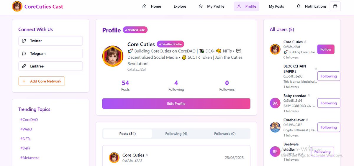Corecuties's tweet image. 🎉 Many of you asked... "What's the utility of CoreCuties NFTs?"
Here it is — and we’re starting big!

🚨 500 Verified Badge NFTs Giveaway 🚨
🎁 490x Core Cuties Magic Special Edition
🎁 10x Core Mascots NFTs

🗓 Runs for 30 days
🔗 Join: corecuties.fun

Details 👇 #Core