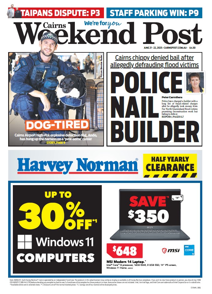 Police have charged a builder with a long list of fraud-related charges after he allegedly took money from Far North Qld flood victims promising reconstruction work but failing to deliver. #Cairnspost