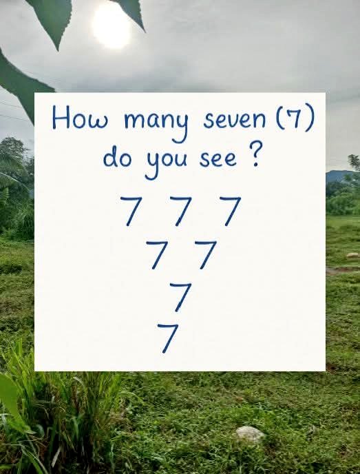 Math_files's tweet photo. Guess how many "7" are there ! 😭💀 https://t.co/TJY7GcSLGH