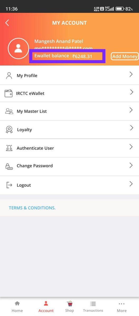 mayank_12patre's tweet image. Hey @IRCTCofficial @AshwiniVaishnaw, I have ₹6248 stuck in my IRCTC e-wallet with no option to withdraw or transfer it. Why is there no refund or withdrawal mechanism? This is users' hard-earned money, not a one-way deposit. Please fix this! #IRCTC #eWallet #RefundNeeded