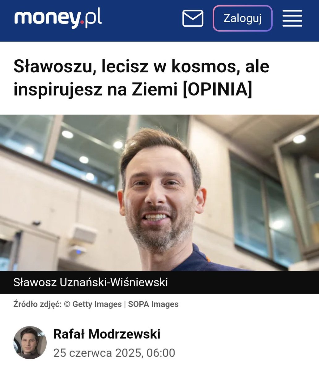 Łukasz Kijek (@lukaszkijek) on Twitter photo "Poprzednie pokolenia marzyły o wolności. Nasze – o wielkości. Czas, by te marzenia zaczęły się spełniać. Bo jak przypomina lot Sławosza, wszystko jest możliwe, jeśli tylko wystarczająco mocno wierzymy w marzenia i jesteśmy gotowi włożyć wysiłek w ich realizację" - <a href="/rmodrzewski/">Rafal Modrzewski</a> "Poprzednie pokolenia marzyły o wolności. Nasze – o wielkości. Czas, by te marzenia zaczęły się spełniać. Bo jak przypomina lot Sławosza, wszystko jest możliwe, jeśli tylko wystarczająco mocno wierzymy w marzenia i jesteśmy gotowi włożyć wysiłek w ich realizację" - <a href="/rmodrzewski/">Rafal Modrzewski</a>