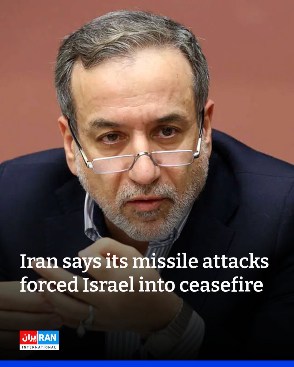 RohsHumanright7's tweet photo. Iran’s missile response to US and Israeli strikes led directly to the current ceasefire, Foreign Minister Abbas Araghchi said in an interview published by Al-Araby Al-Jadeed.
https://t.co/jmfhTwabHJ https://t.co/bVyMe0JzMF