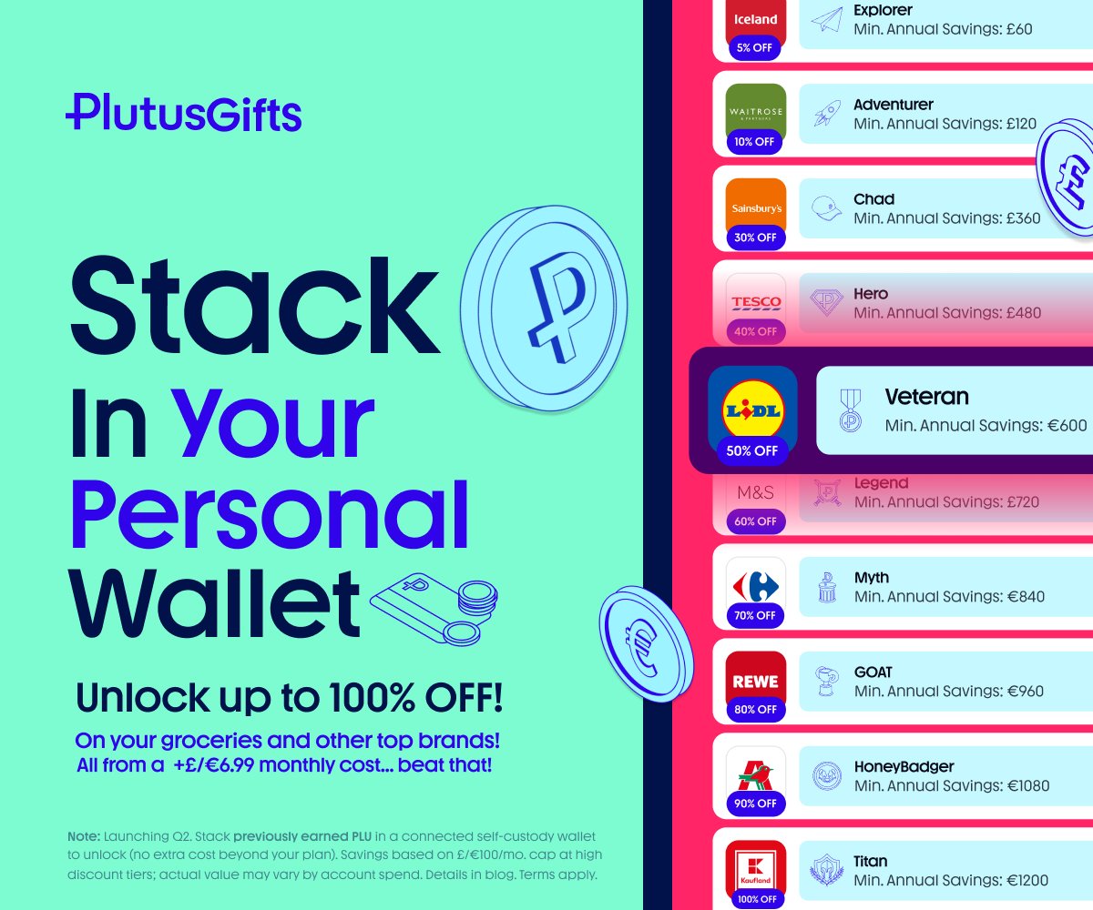 RossMotley's tweet photo. PlutusGifts goes live today for @plutus customers who upgraded their reward level after June 8th π
I am on Myth reward level so will get 70% off π
I can't wait to start using my PLUS to redeem GCs on a regular basis π₯
$PLU
@DDhopn
#plutuscard
#rewardcard
#Plutus
#PLU https://t.co/pN9PCrwbHg