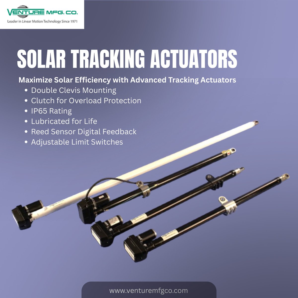 Venturemfg's tweet image. Maximize solar efficiency with our advanced Solar Tracking Actuators. Designed with features like overload protection, digital feedback, and IP65 rating for reliable, long-lasting performance.
tinyurl.com/abdsh8vn
#SolarTracking #RenewableEnergy #EnergyEfficiency #VentureMFG
