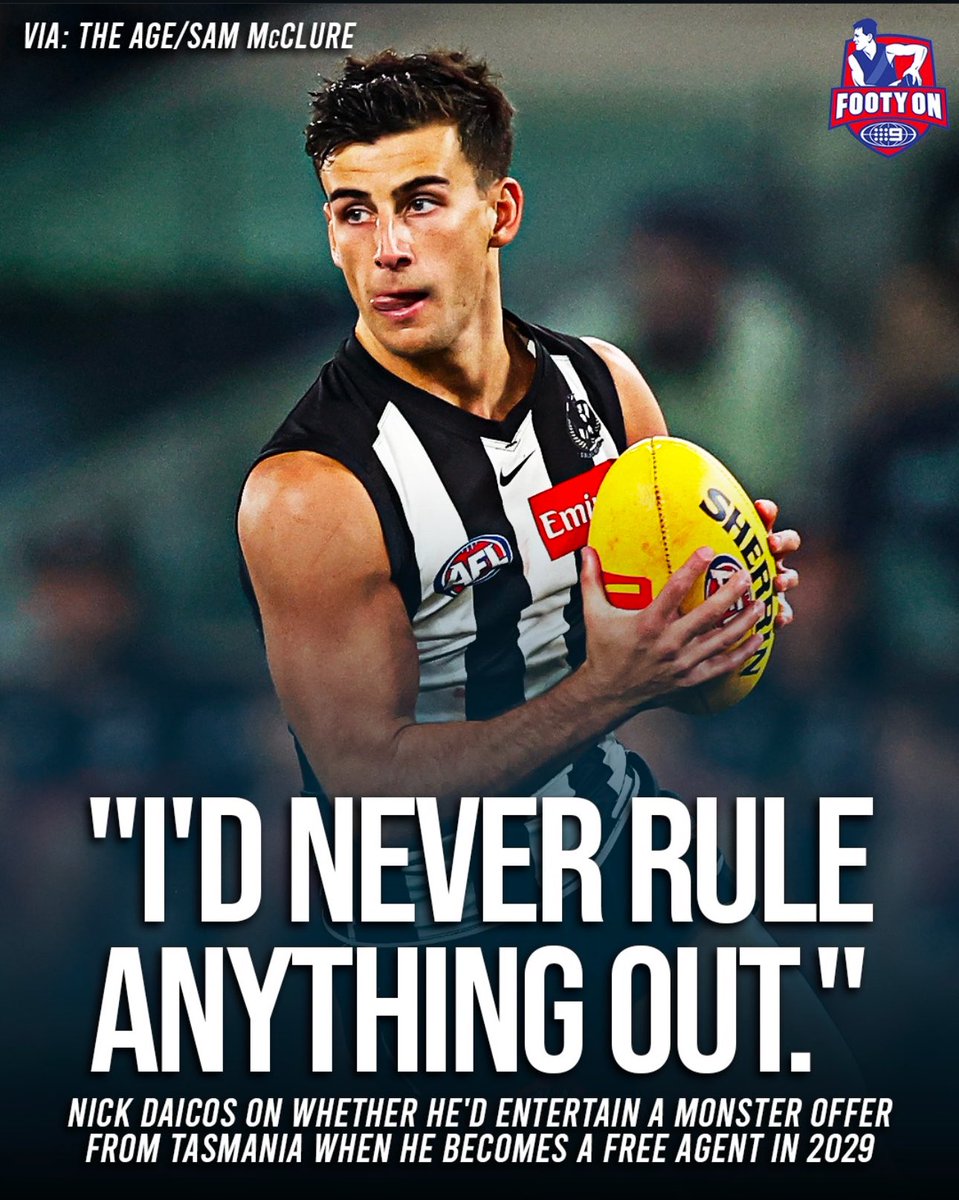 daicoszn's tweet photo. Nick Daicos is NOT going to Tasmania Sam McClure

#GoPies https://t.co/1iTWJnAsDQ