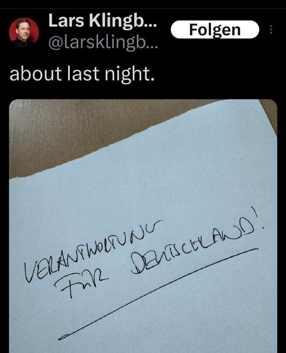 Nelleekseil's tweet photo. Die @spdbt wird in der #Regierung ewige Mitläuferin mit einem schwachen #Vizekanzler @larsklingbeil sein.
Der Koalitionsvertrag stand einmal unter dem Motto
VERANTWORTUNG FÜR DEUTSCHLAND.
Mit Schwung hat der Vizekanzler angefangen und läuft schwungvoll in die #MerzMauer hinein. https://t.co/LWlgS6dBWe