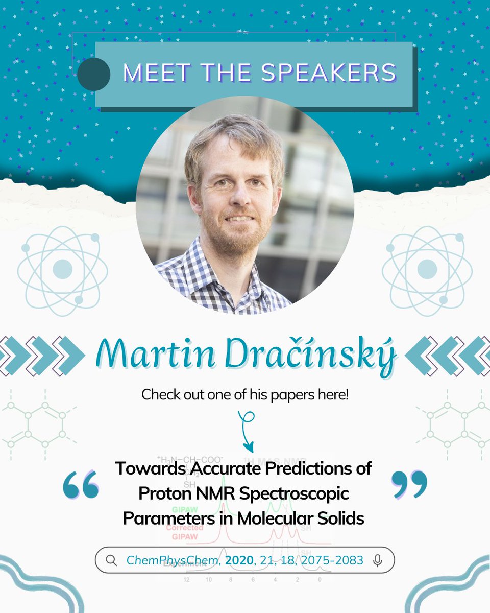 ICCOSS 2025 (@iccoss2025) on Twitter photo 🎙 Meet Martin Dračínský, invited speaker at ICCOSS 2025!
He uses NMR and theoretical tools to study hydrogen bonding, structure, and mechanisms in biologically active compounds.
📍 Playa del Carmen | 🗓 July 13–18
📩 iccoss2025@iquimica.unam.mx 🎙 Meet Martin Dračínský, invited speaker at ICCOSS 2025!
He uses NMR and theoretical tools to study hydrogen bonding, structure, and mechanisms in biologically active compounds.
📍 Playa del Carmen | 🗓 July 13–18
📩 iccoss2025@iquimica.unam.mx