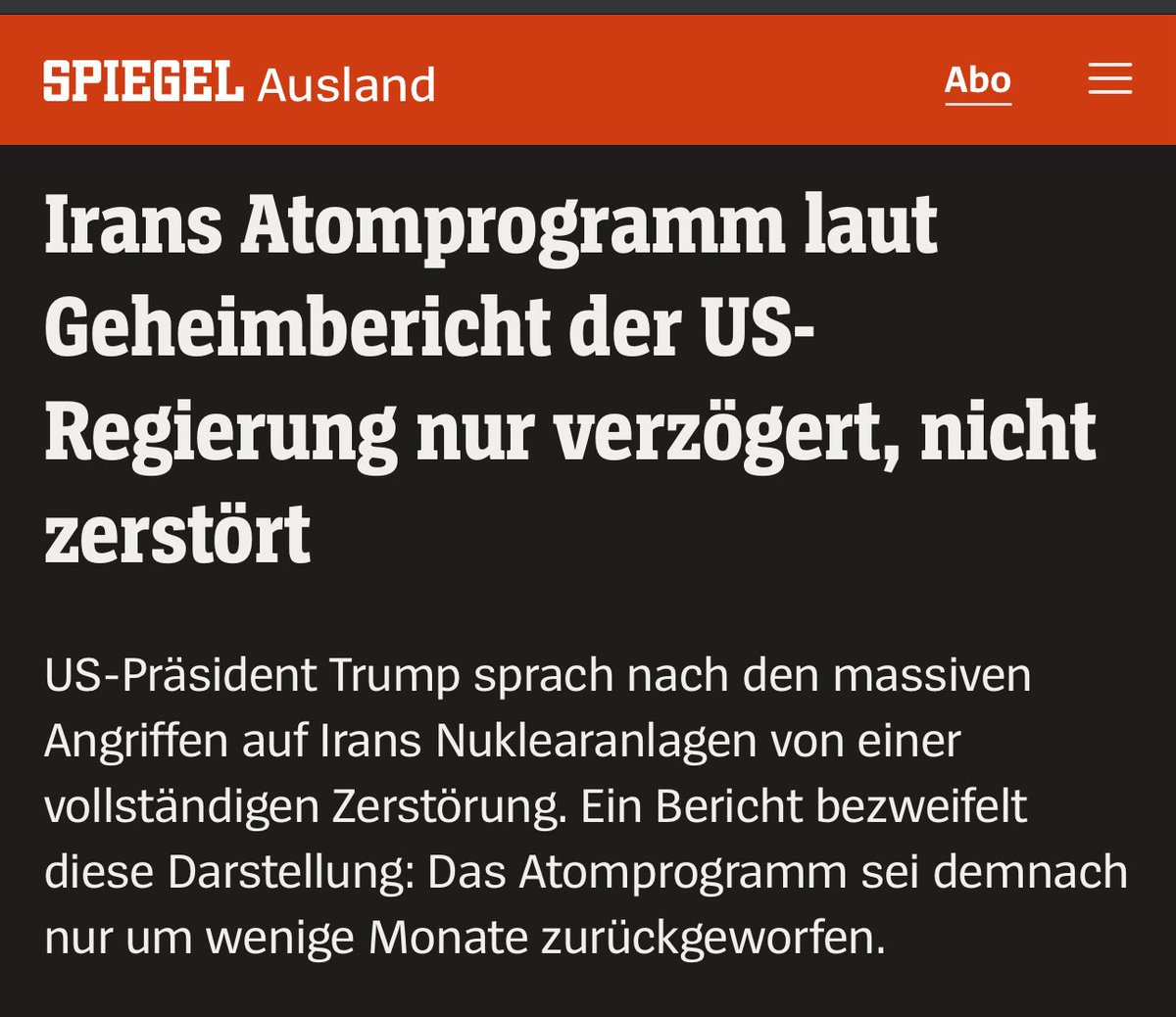 Die sogenannte „Drecksarbeit“ war ein Griff ins Klo. Iran dürfte sich ohne politischen Deal nun sogar bestärkt fühlen nach der Bombe zu streben. Das Völkerrecht wurde weiter demontiert. Und Israel konnte von den Verbrechen in Gaza ablenken!