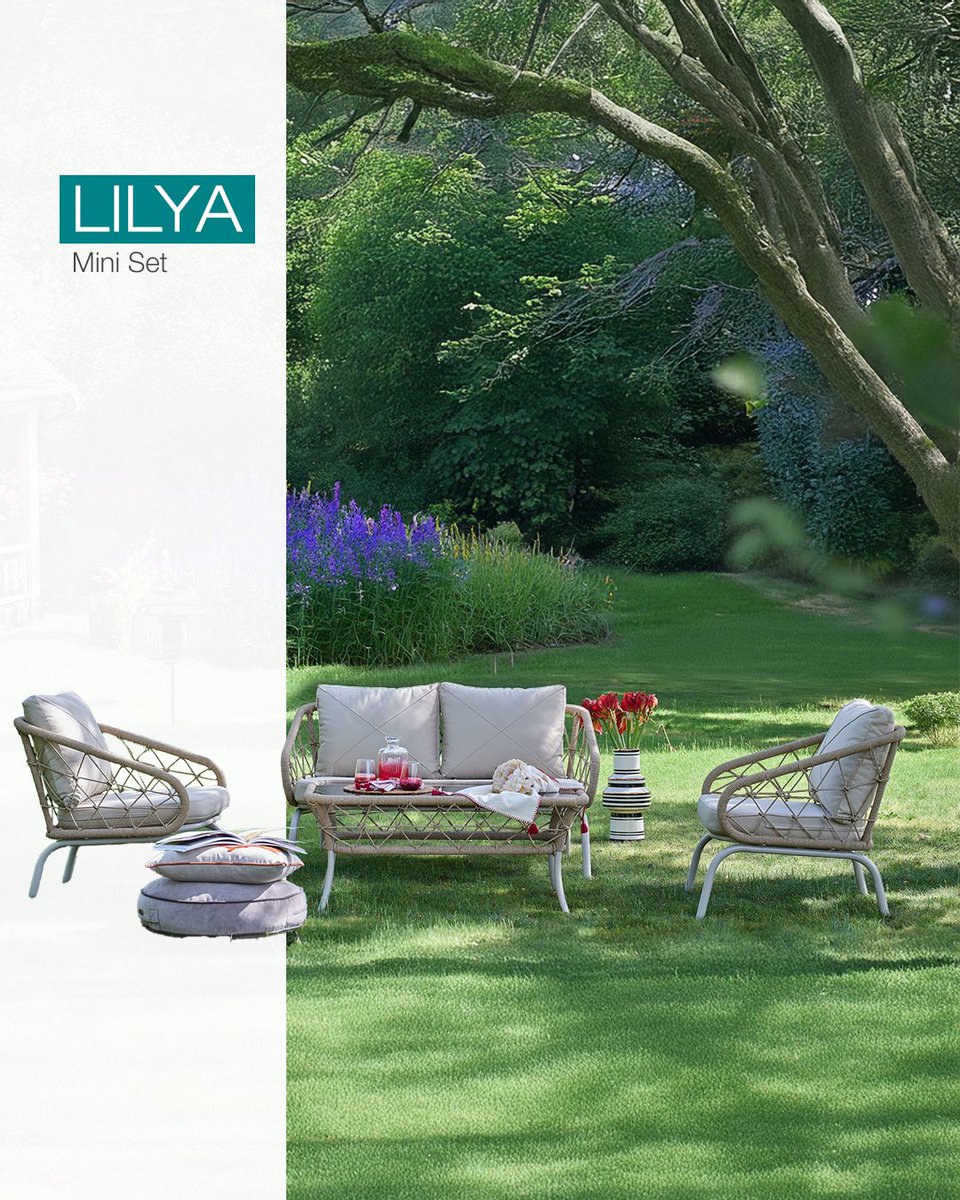 Perfect for patios and terraces. Lilya brings UV-resistant comfort in a handmade design that’s big on style. ☀️

#Bellona #BellonaGlobal #BellonaFurniture #GardenFurniture #Lilya #MiniSet