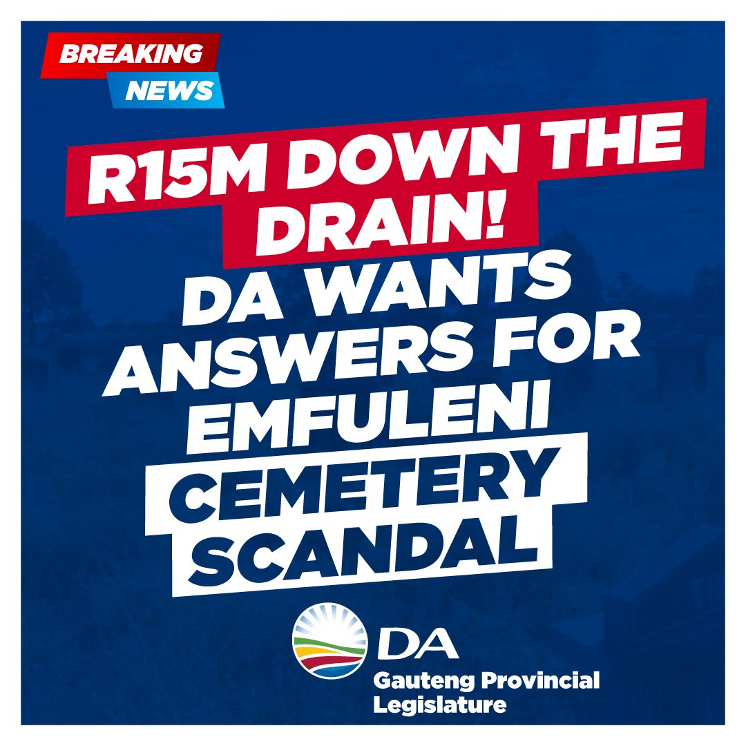 💸 Emfuleni wastes R15 million on cemetery maintenance it could do itself
The DA has exposed another outrageous misuse of your money
#DA_GPL #EmfuleniFails #GraveyardNeglect #StopWastefulSpending <a href="/kingsoljr/">kingsol chabalala</a>

Read more: open.substack.com/pub/dagpl/p/em…