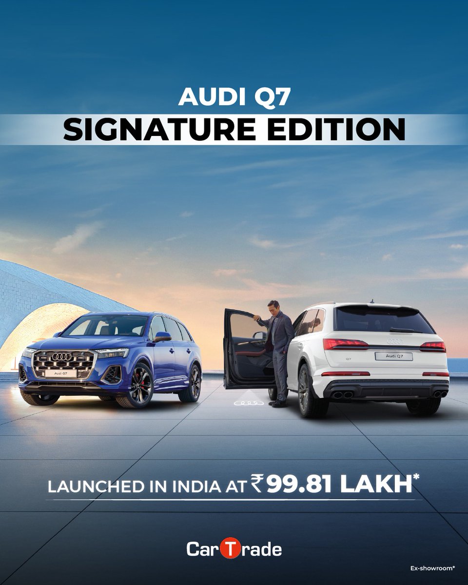 Car_Trade's tweet image. Audi India has introduced the Q7 Signature Edition. Like the recently launched A4 Signature Edition, it features premium additions from the Audi Genuine Accessories catalogue.

#audi #audiq7 #q7signatureedition #cwlaunch