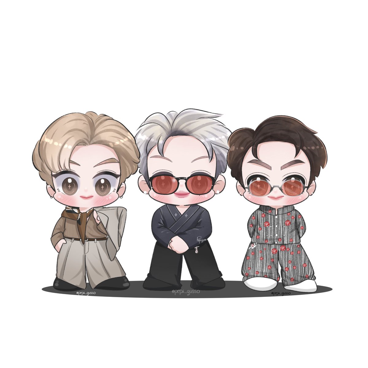 Pepi_gusso's tweet photo. ATK IN PARIS 🐰🐍🐢

#MarkTuan #BamBam #JacksonWang 
#MarkTuanxYSLSS26 #BamBamxLVMenSS26 #JacksonWangxLVMenSS26 https://t.co/KuHptClgWT