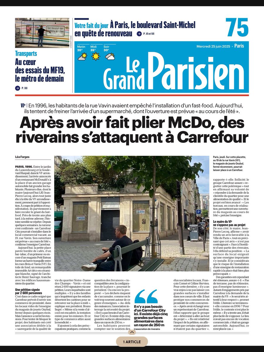 Au cœur du 6ème arrondissement de #Paris, le petit village gaulois #VavinNotreDameDesChamps est reparti au combat contre les grandes enseignes de la #malbouffe. Ses habitants ont déclaré la guerre à #Carrefour et à #jplecoq, leur maire félon et indigne.