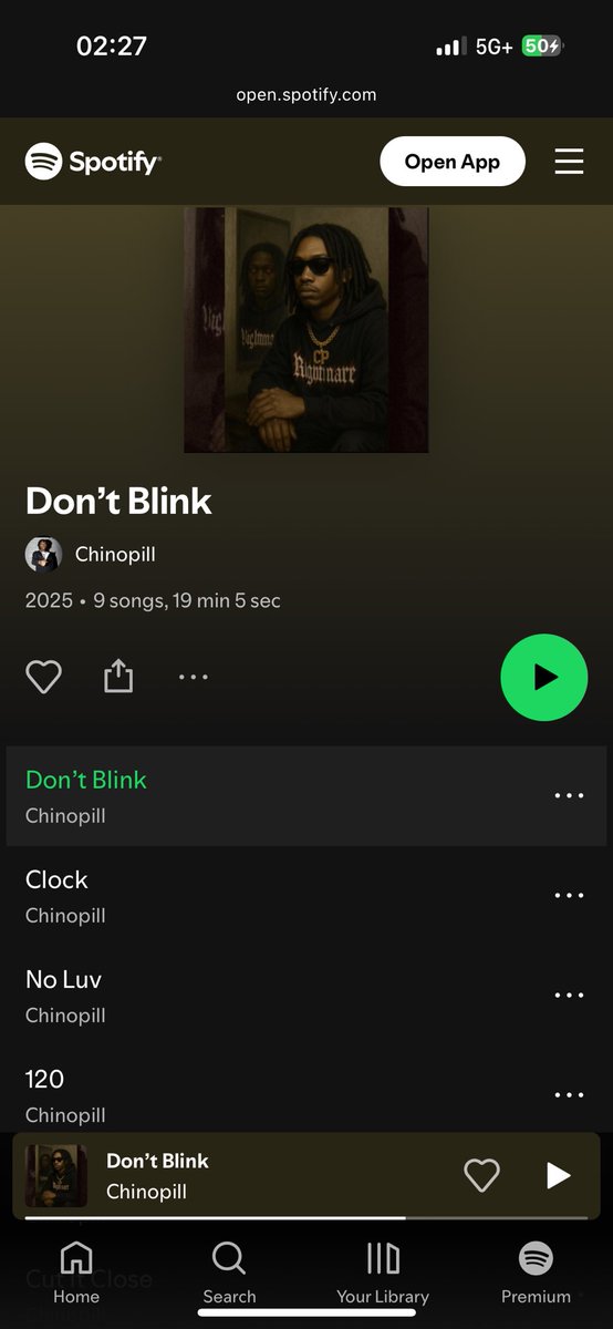 chinopill's tweet photo. @Spotify This one https://t.co/3Eh1BkJgbz