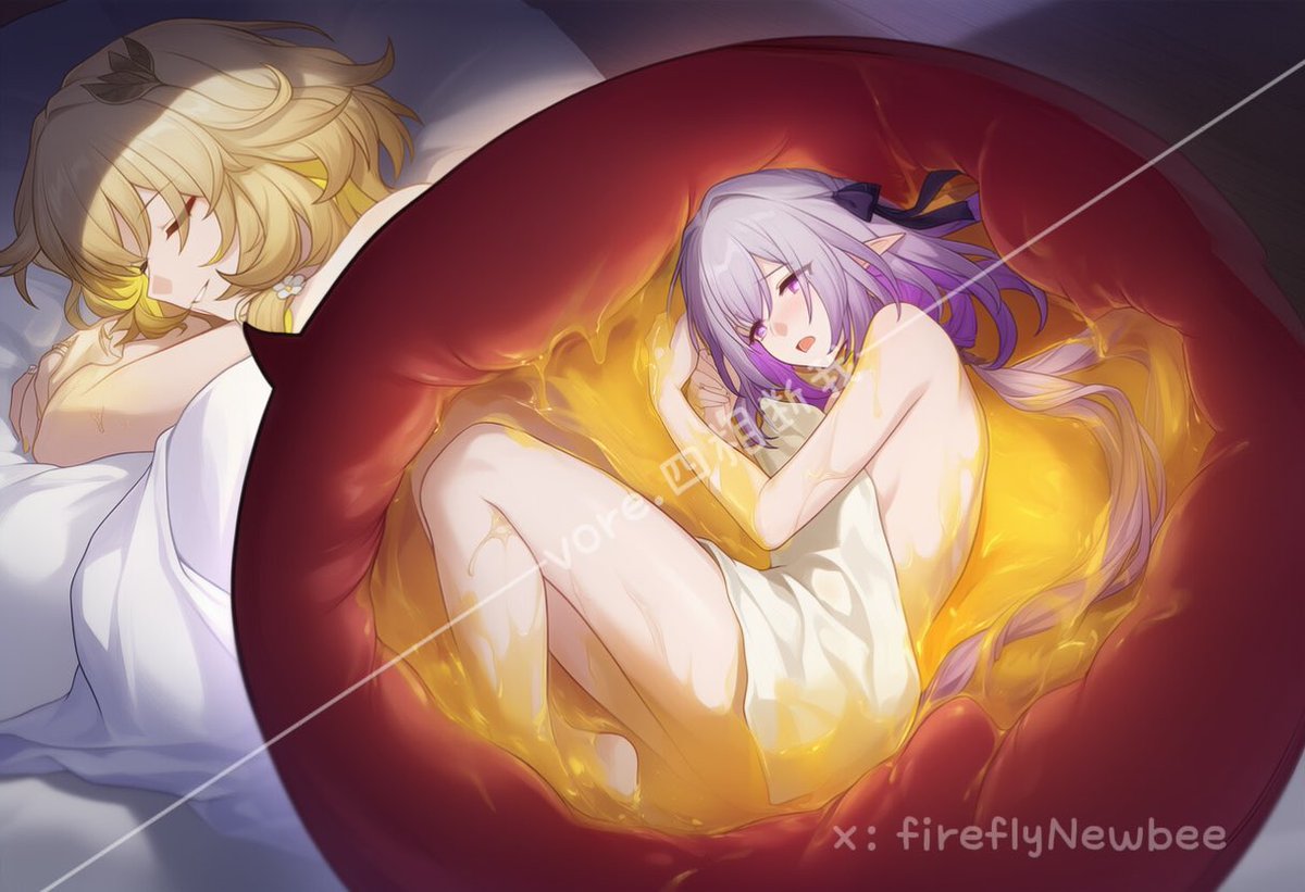 fireflyNewbee's tweet photo. 金织女士的腹中一定很温暖吧
还是很想进去的www
以及 感谢约稿～
#vore #aglaea #Castorice https://t.co/7HG5X2oueD