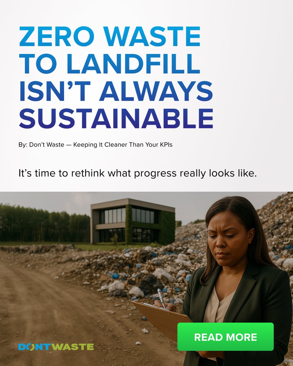🌍 #ZeroWastetoLandfill — is it always the gold standard?

Many businesses treat 100% diversion as the pinnacle of #sustainability. But what if that goal leads to more harm than good?

💡 Read why #NetZeroWaste is fast becoming the new benchmark:
👉 dontwastegroup.com/why-your-busin…
