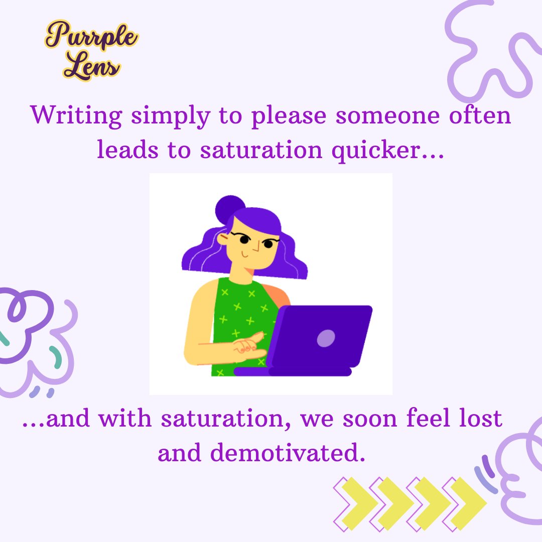 PurrpleLens's tweet photo. ✨ If so, think of yourself as one reader and make them happy by writing what your heart wishes to. That will decompress the need to please a wider audience. And your words will content you more, without the need to gratify others.
#writingcommunity #PurrpleLens #WritingMyth https://t.co/qabTeHeUs8