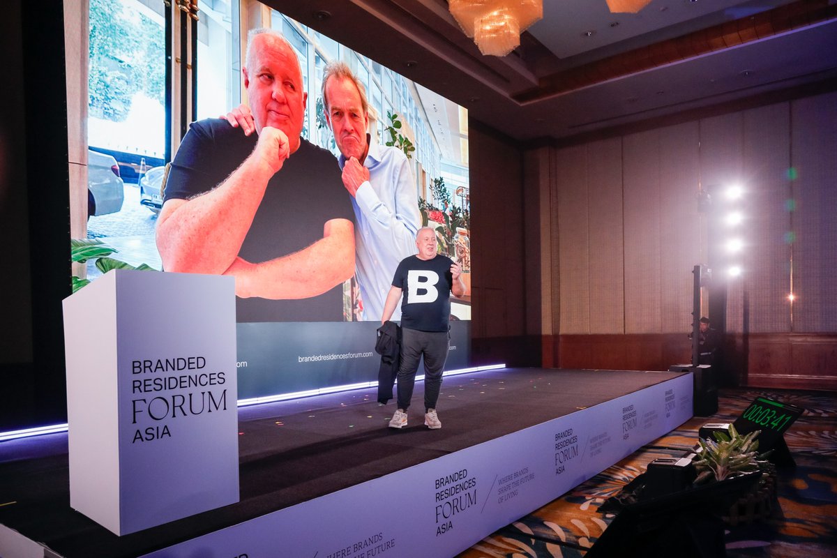 BRForum_'s tweet photo. Branded Residences Forum Asia 2025 officially opened with an energising welcome from Jonathan Worsley, Chairman &amp; CEO of The Bench, in conversation with Bill Barnett, Managing Director of C9 Hotelworks. https://t.co/BWnbo3wxGQ